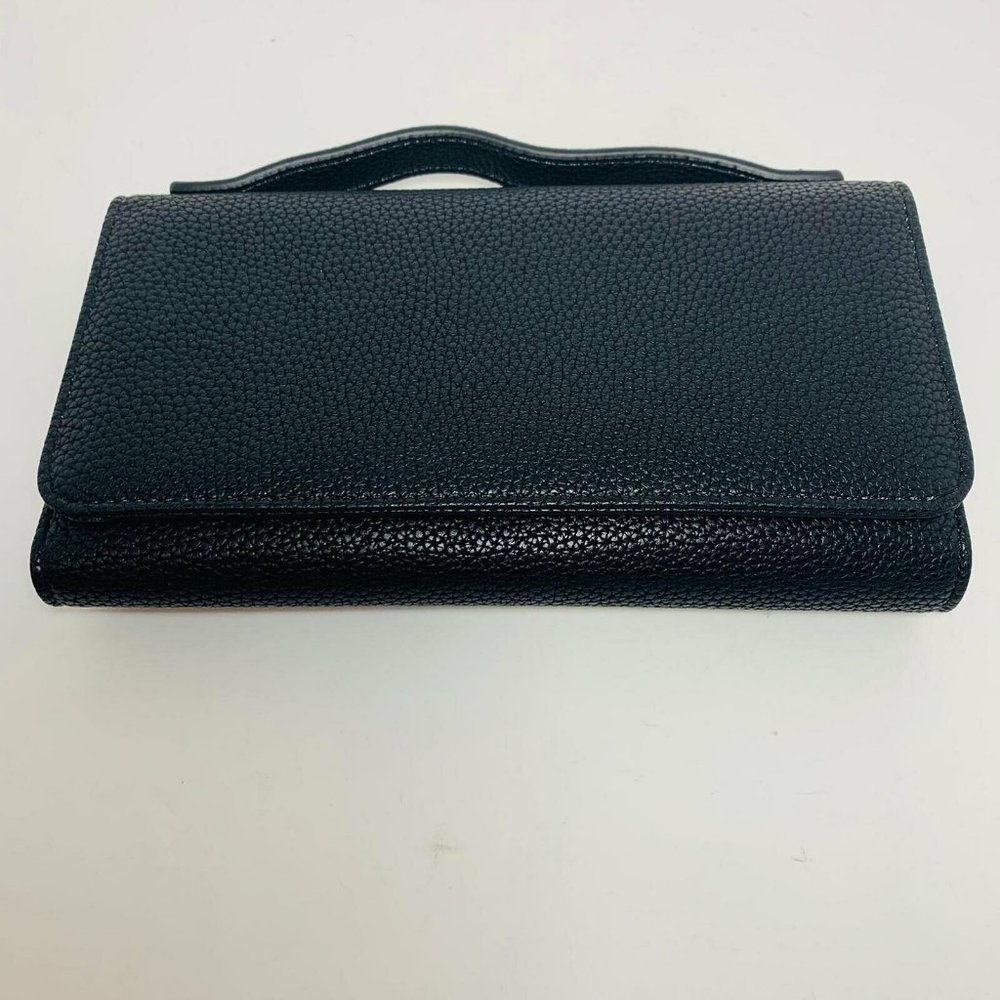 Vieta Shoulder Strap Faux Leather Clutch With Flap